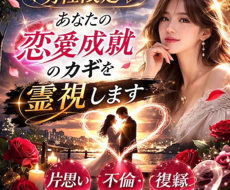 男性限定♡あなたの恋愛成就のカギを霊視します 【あの人は運命の人?恋愛・両思い・片思い・浮気・復縁.不倫♡ イメージ1