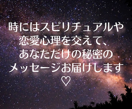 お相手の深い本音を精細に視ます ☆複雑な恋も。時には心理テクニック交えボリューム鑑定します イメージ2