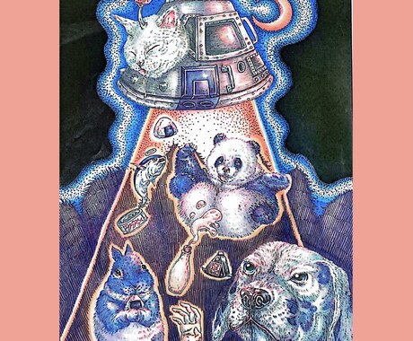 かわいい！繊細！おしゃれなペン画イラスト描きます 人物やペットの似顔絵、キャラクターのイラストはお任せあれ♪ イメージ2