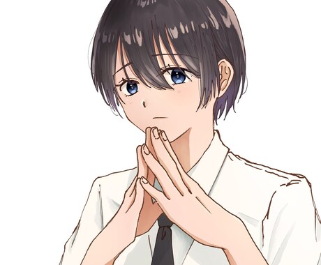 オリジナルのキャラ、似顔絵風のイラストを描きます 透明感を意識した綺麗なイラストを心がけています✨ イメージ2