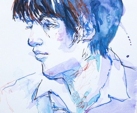 雰囲気あるアート似顔絵を描きます ご家族・ご結婚記念日・SNS・プレゼントにも イメージ2
