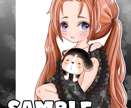 可愛い2.5頭身キャラアイコン描きます 背景なし、有りの場合単色のみで色付けします イメージ2