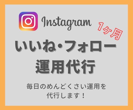 インスタで30日間いいね・フォロー運用を代行します 毎日のめんどくさい「いいね！とフォロー」を代行します！ イメージ1