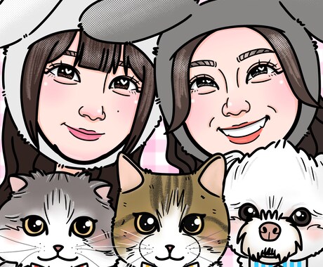 ゆまﾅﾆん様専用ページでございます 可愛い似顔絵を丁寧に全力でお描きします！ イメージ1