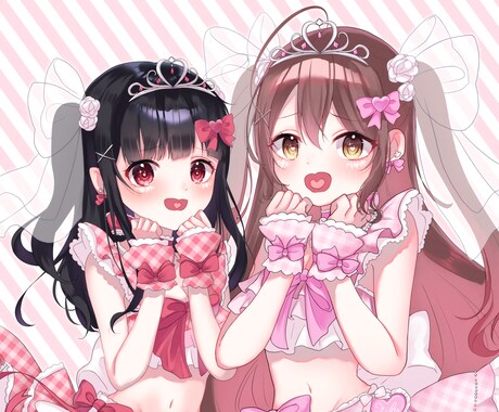 主視点の魅力的なキャラクターイラスト描きます こちらへ向けてくるふとした表情が魅力的なイラスト制作致します イメージ1