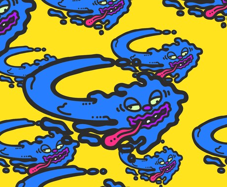 ポップイラストを描きます POPで不思議なキャラクターの集まり イメージ2