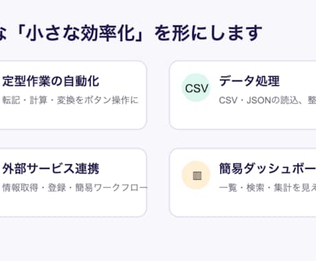業務効率化する小規模Webツールを作ります 触れる試作を早期共有し要件のずれを削減 イメージ2