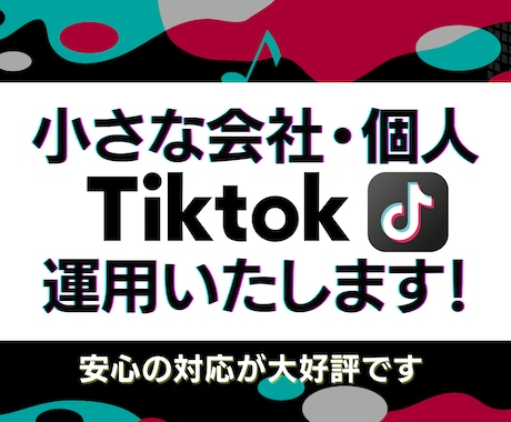 TikTokを1ヶ月間運用代行します SNS実績あるチームが対応します イメージ1