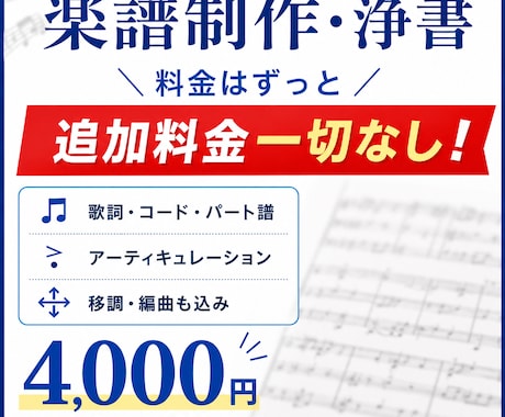 J popのピアノ楽譜を制作します イメージ1
