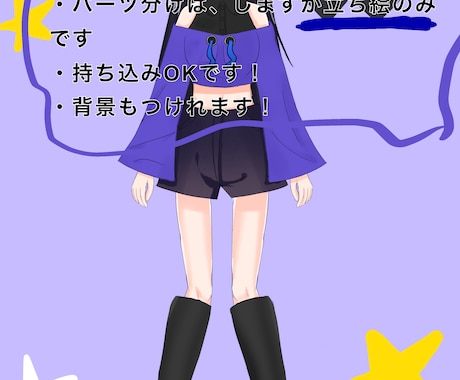 Vtuberさんの立ち絵描きます 修正何回も可です!納得いただけるイラストづくりをします! イメージ1