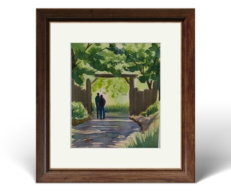 写真などをもとに風景画を描きます 写し取るだけでない滲みボカシを活かした風景画を描きます。 イメージ2