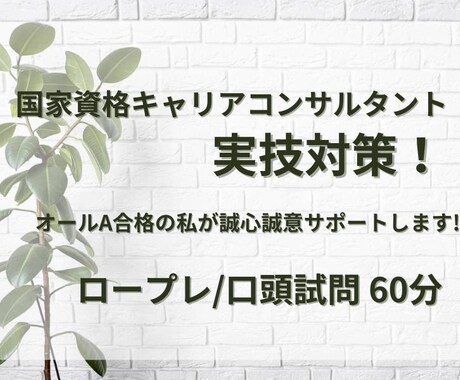 キャリコン実技対策！CL役でロープレ練習します オールA合格した面接のコツ✨伝授します イメージ1