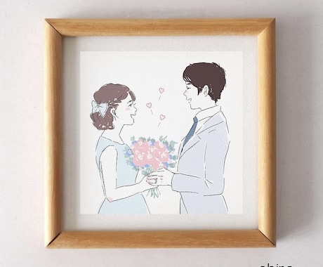 お祝いや記念日の思い出になるような似顔絵を描きます ウェルカムボード、記念日、プレゼントにもおすすめです イメージ2