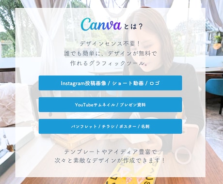 マンツーマンでCanvaの使い方を教えます 初心者さん大歓迎！目的に合わせてマンツーマンサポートします イメージ2