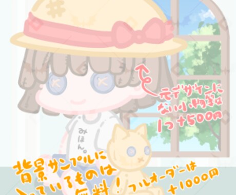 ぬいぐるみ風量産SDイラスト描きます ボタンの目をしたぬいぐるみのSDイラストです！ イメージ2