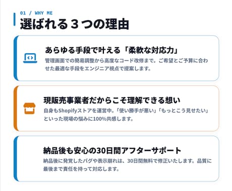 Shopifyを調整・修正・カスタマイズできます 元エンジニアECサイト運営者があなたのお悩みを解決します！ イメージ2