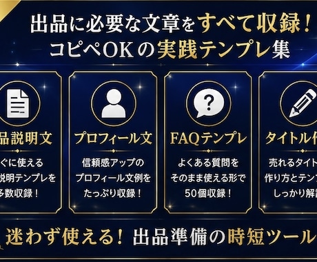 ココナラ初心者向け出品テンプレ大全を販売します コピペOK！商品説明・プロフィール・タイトル作成効率化 イメージ2