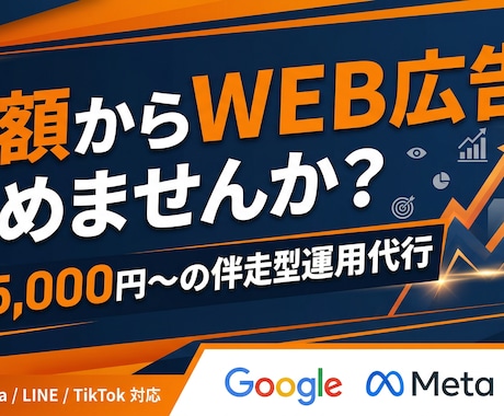 少額で始める｜WEB広告運用を代行します 初めてのWEB広告も少額予算から安心して丁寧に支援 イメージ1