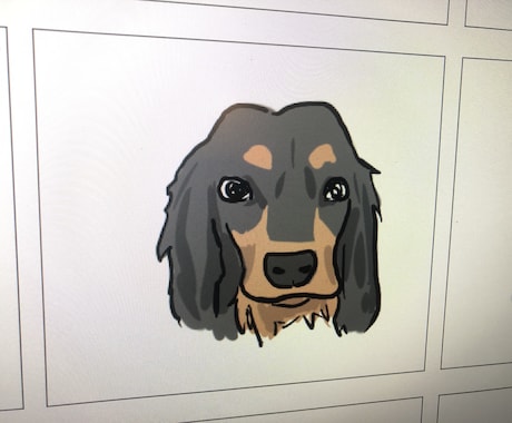 犬の絵を書きます 手書き風の犬の絵をパソコンで書きます。 イメージ1