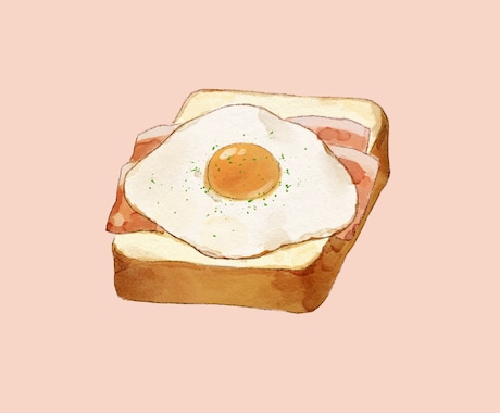 柔らかい水彩画風の食べ物イラスト描きます アイコンやメニュー表に使える食べ物イラストが欲しい方に イメージ2
