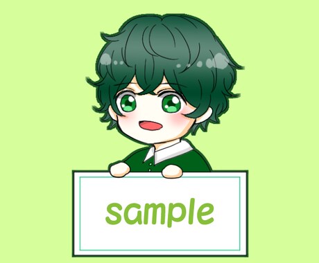 お名前プレート入り＊【アイコン】＊描きます お名前プレートを持ってるからインパクト大！ イメージ2