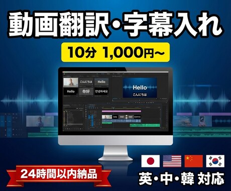30分まで3,000円⇒字幕・カット他編集します 素材30分以内なら字幕・テロップ・カット含めて編集します イメージ2