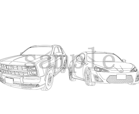 世界にひとつだけの「愛車イラスト」制作いたします 一枚一枚写真を見てでの手書きです。 イメージ2