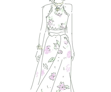 デザイン画(カラー彩色)を作成します プロが描くデザイン画をイメージとしてアピールできます イメージ1