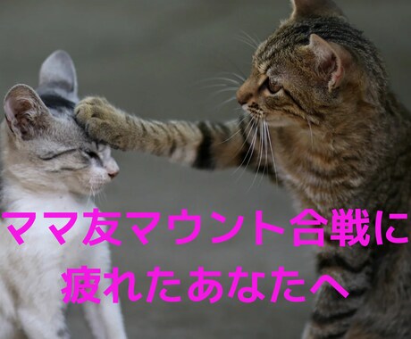 ママ友マウント合戦に疲れたあなたの話し聞きます 人間関係で一番難しいのは私はママ友だと思います。 イメージ1