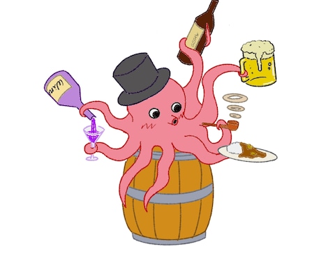 ご要望のどうぶつやたべものの素材イラスト作成します 例:お酒を飲むライオン、タピオカを飲むおさかななど イメージ1