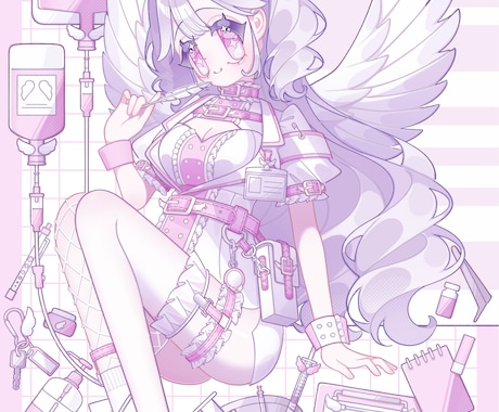 とにかくかわいい.ᐟ女の子イラスト描きます あなたの ⁺˖⟡ときめき⟡˖⁺ をかたちに‎ ♡ˎˊ˗ イメージ2