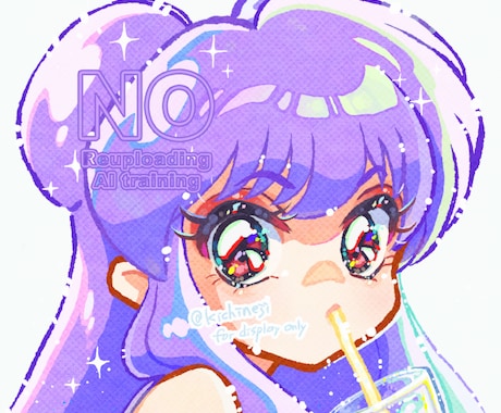 レトロアニメ風の肩上イラスト制作します アイコンなどにどうぞ！ラフ