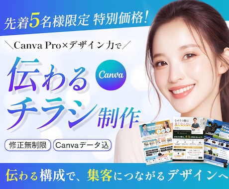 納得の1枚を！【修正無制限】高品質チラシ制作します イメージ1