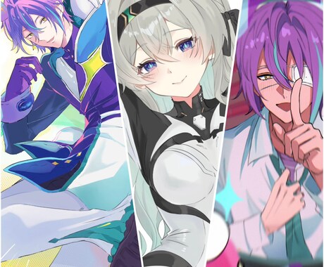 立ち絵/Vtuber/TRPG/アイコンを描きます 男性キャラ、女性キャラの描きわけが得意です！ イメージ2