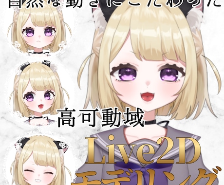 自然に動く高品質なLive2Dモデル制作します “可愛い・映える”Live2Dモデルを制作！初心者歓迎 イメージ1