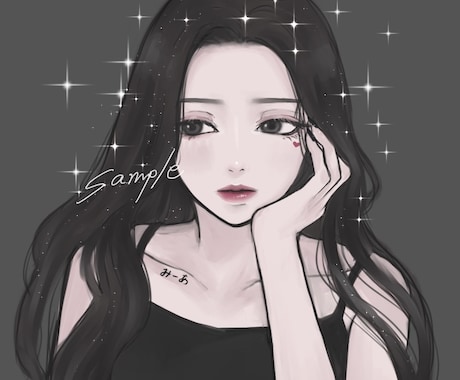 韓国風｜クールで綺麗めな女の子イラスト描きます 可愛いだけじゃ物足りない。クールなイラストを探している貴方へ イメージ1
