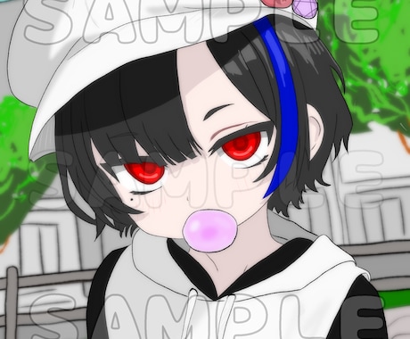 ジト目が可愛いアイコン描きます ジト目&下まつげバチバチ＝可愛い！ イメージ1