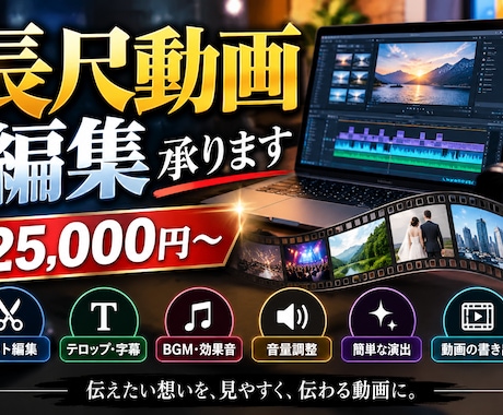 長尺動画編集承ります イメージ1