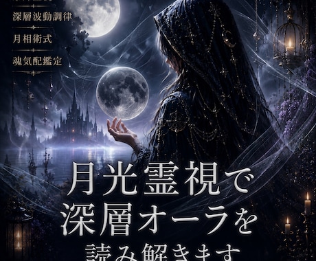 月光霊視で深層オーラを読み解きます 【オーラ鑑定】深層意識に沈む波動を静かに調律 イメージ1