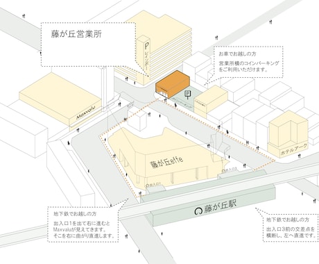 3Dのシンプルでわかりやすい地図を作成します パリの建築デザイナーによる３D案内図 イメージ1