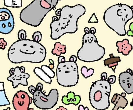 ゆるふわ動物のLINEスタンプを作成します イメージ1
