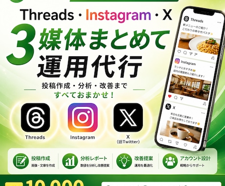 小さなお店のSNS投稿を画像ごと作ります 文章も画像も丸ごと。投稿するだけの状態でお渡しします イメージ1