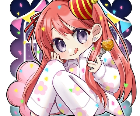可愛いミニキャライラスト描きます 商用利用OK！通常表情＋2差分まで価格内でお描きします！ イメージ2