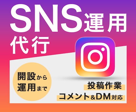Instagram運用 丸投げ1ヶ月代行します 戦略設計・投稿作成・DM対応・月次レポートまで イメージ1