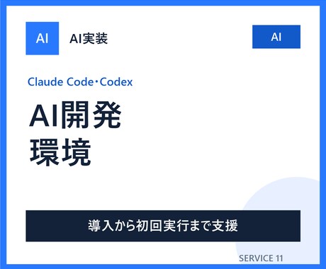 Claude Code・Codex導入を支援します テキストで環境確認から最初の実行まで伴走します イメージ1