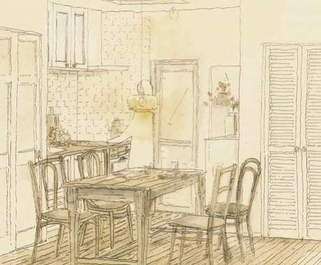 手描きでパースを作成いたします 内観、外観パースを柔らかいタッチで表現します。 イメージ2