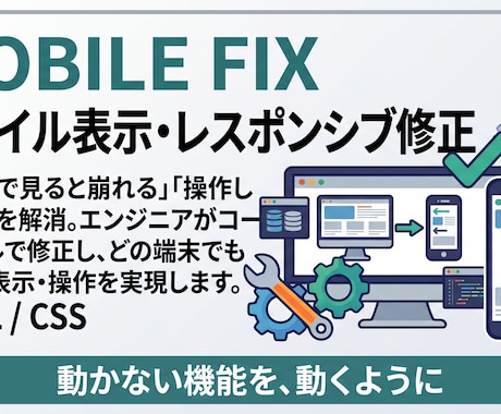 HTML/CSS/JavaScriptの修正します 「崩れた」「動かない」のお悩みを迅速・丁寧に解決！ イメージ2