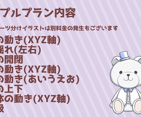 Vtuber向けLive2Dモデリング作成します 低価格で初心者の方にもご利用しやすくしてます イメージ2