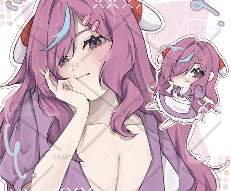 skeb方式〗詰め込みイラストを納品します 可愛い詰め込みイラスト（リテイク×） イメージ2