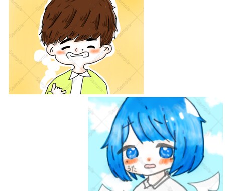 ご依頼者様だけのミニキャラアイコン作成します 即日お渡し可能！、ご希望に添えるようにお描きします！ イメージ2